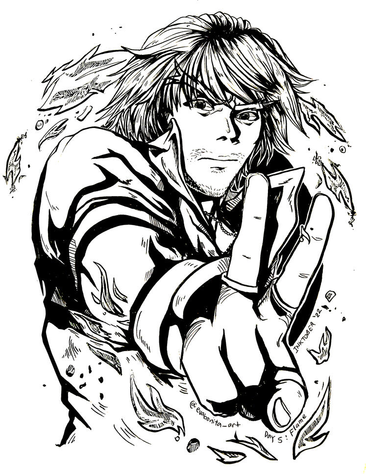 Inked Commissions - Ken Masters (Street Fighter)
