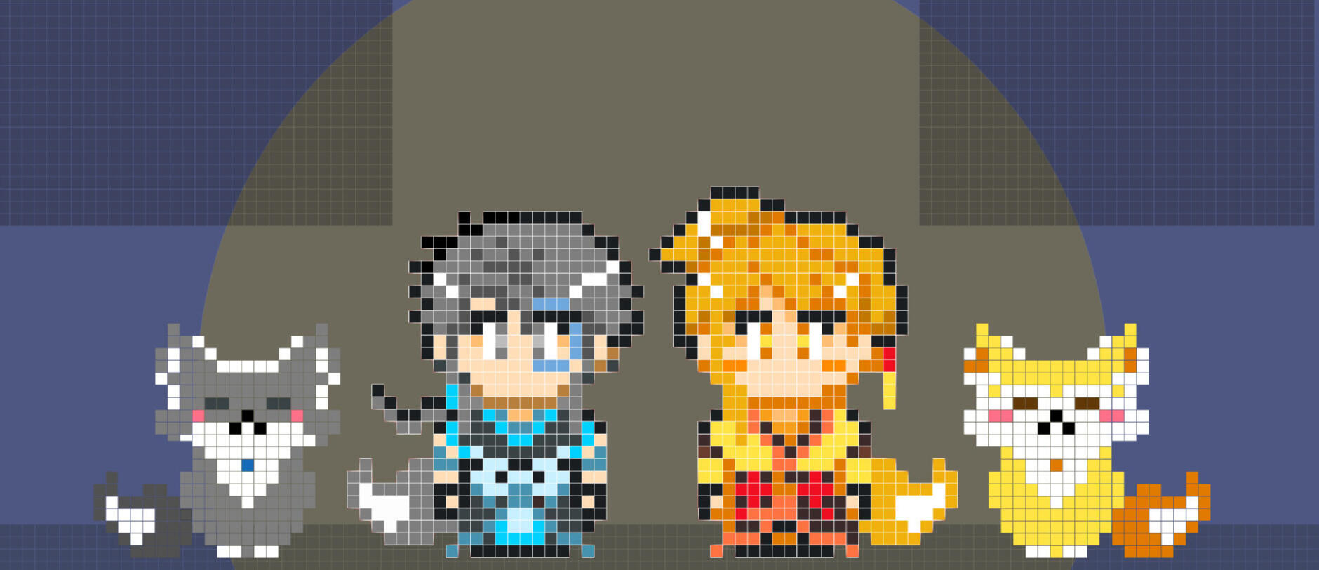 Pixel Work - Kit & Oka (Original Characters by Bonita Art Station)